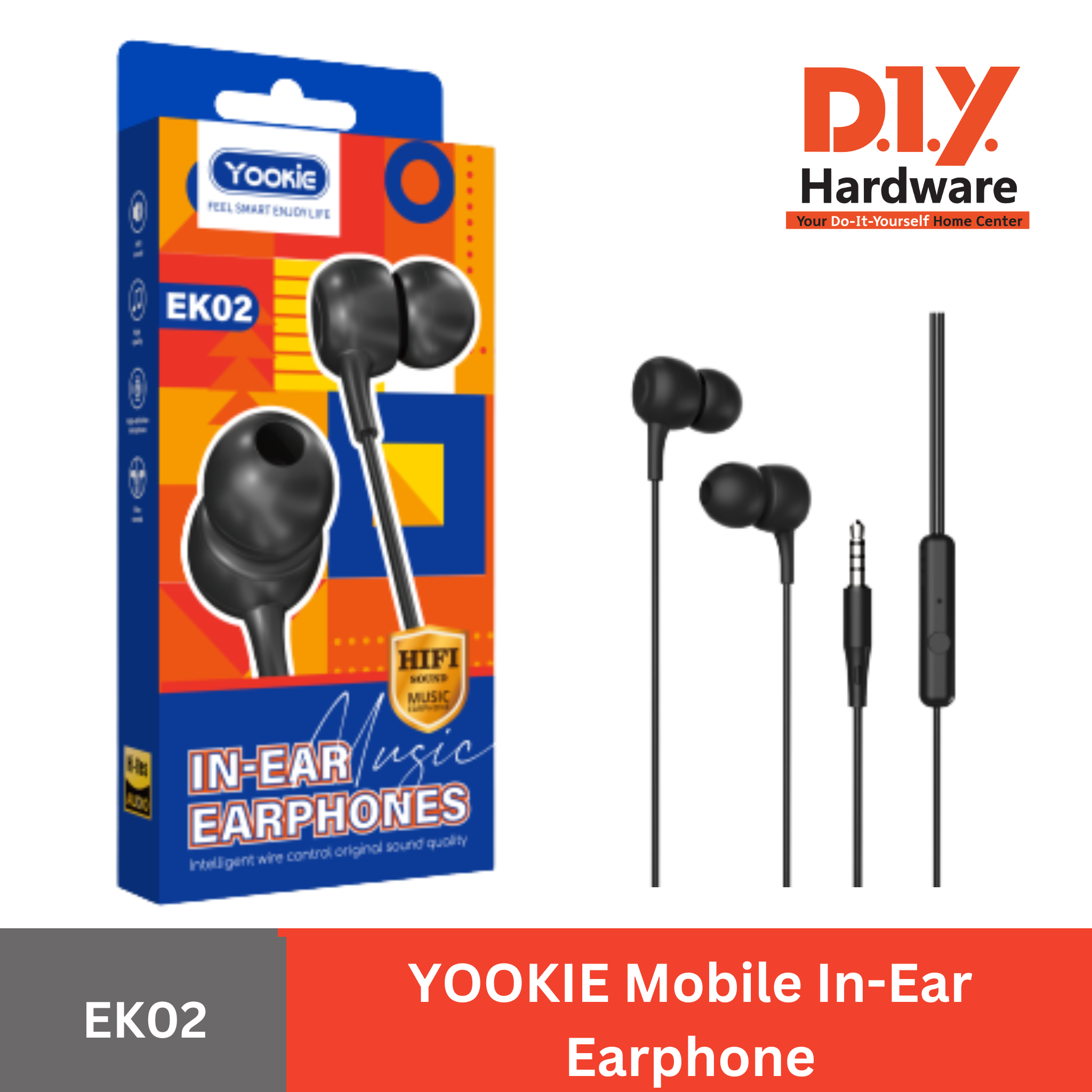 YOOKIE by DIY Hardware Mobile In Ear Earphone BLACK