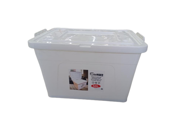 Ecoware Multipurpose Storage Box 50L White 131