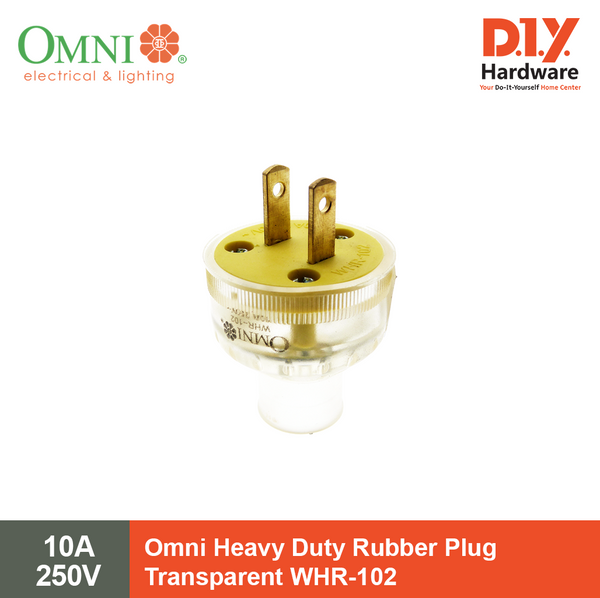 Omni 2 Pieces Heavy Duty Rubber Plug Transparent WHR-102