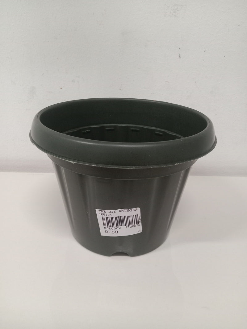 FLOWER POT BLK 14x10 5 1001BK 24