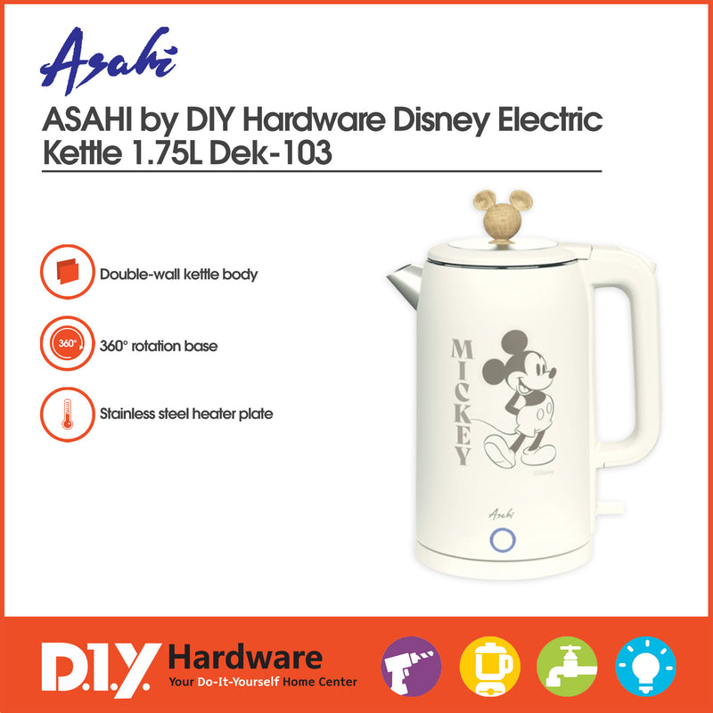 Asahi by DIY Hardware Disney Electric Kettle 1.75L Dek-103