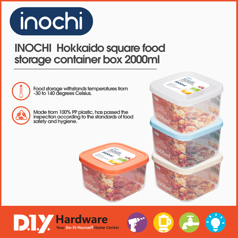 INOCHI Hokkaido square food storage container box 2000ml