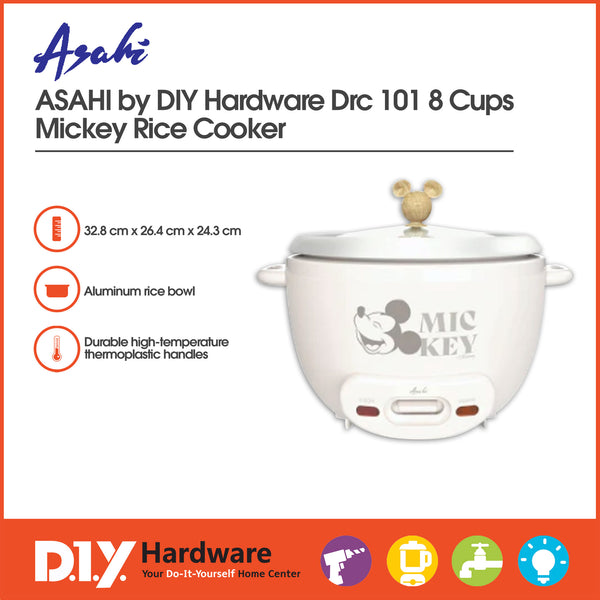 Asahi by DIY Hardware Drc 101 8 Cups Mickey Rice Cooker