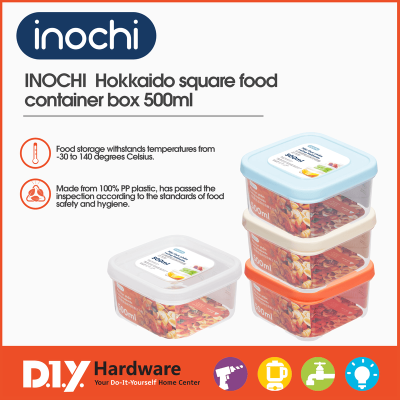 INOCHI Hokkaido square food container box 500ml