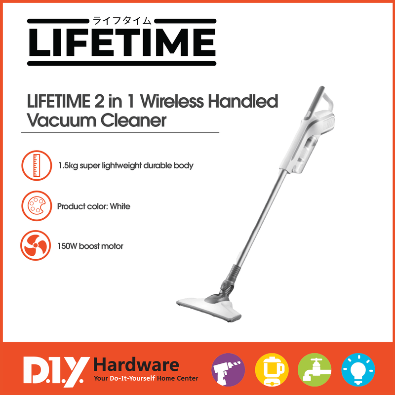 LIFETIME by DIY Hardware 2 in 1 Wireless Handled Vacuum Cleaner