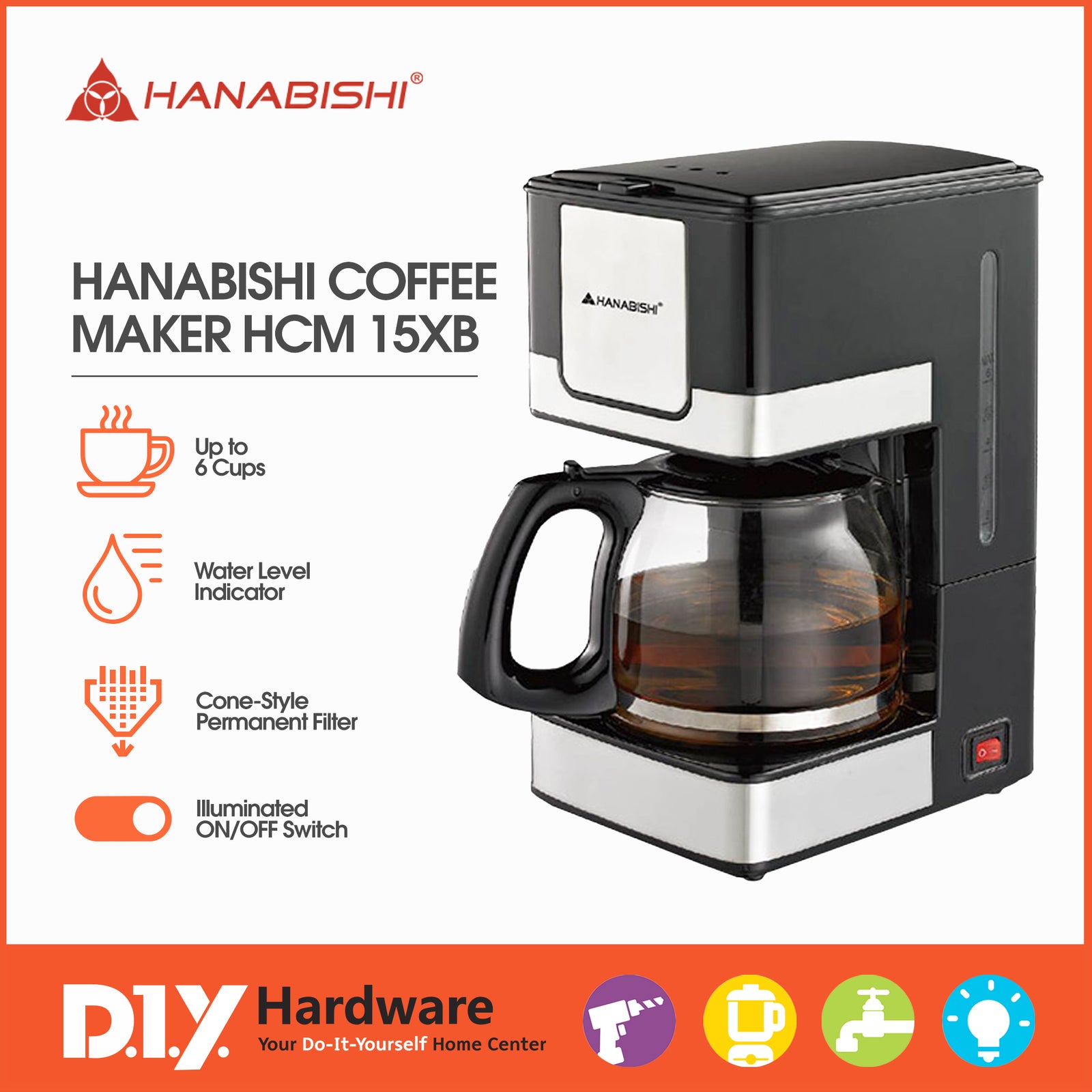 Buy Hanabishi Coffee Maker HCM 15XB Online DIY Hardware
