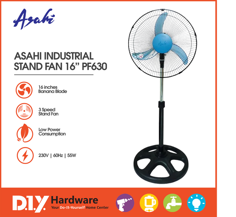 Asahi by DIY Hardware Power Stand Fan 16" PF630