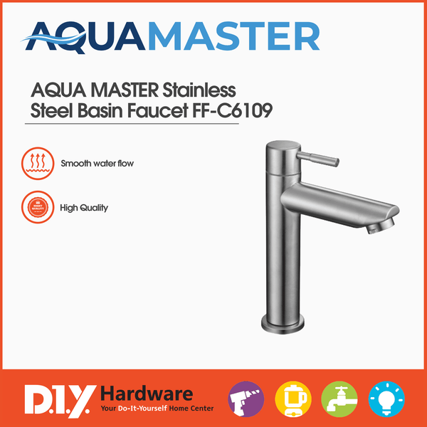 AQUA MASTER by DIY Hardware Stainless Steel Basin Faucet FF-C6109