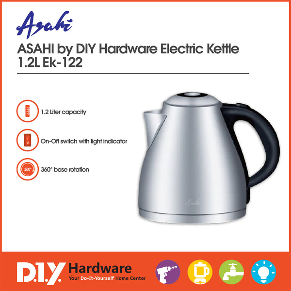 Asahi by DIY Hardware Electric Kettle 1.2L Ek-122