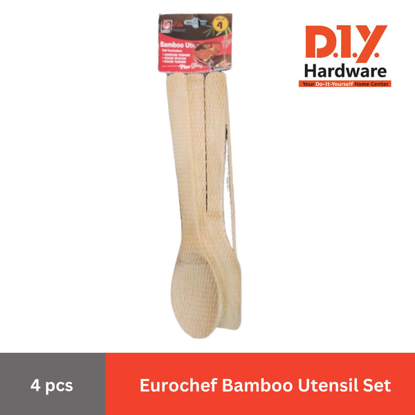 EUROCHEF Bamboo Utensil Set 4pcs