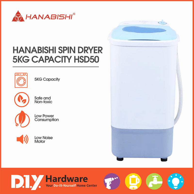 Hanabishi by DIY Hardware Spin Dryer 5 KG Capacity HSD50