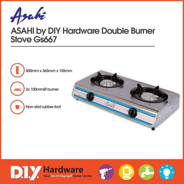 Asahi by DIY Hardware Double Burner Stove Gs667