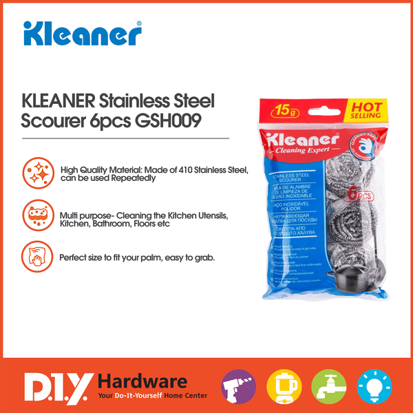 KLEANER by DIY Hardware Stainless Steel Scourer 6pcs GSH009