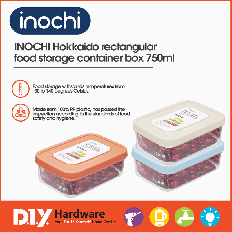 INOCHI Hokkaido rectangular food storage container box 750ml