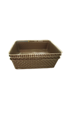 ECOWARE by DIY Hardware Big Multi-Purpose Woven Tray Brown 3PC