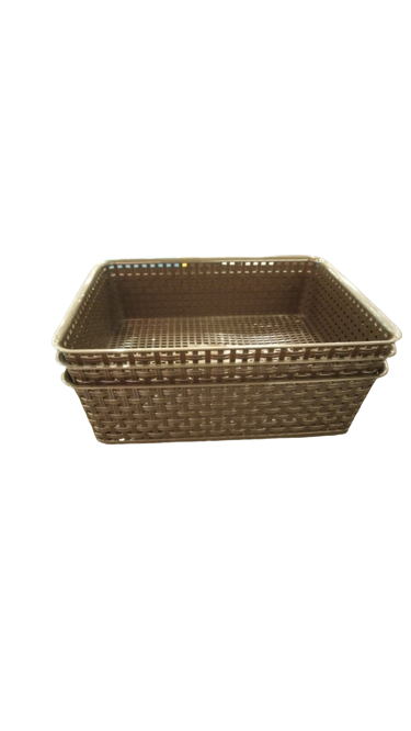 ECOWARE by DIY Hardware Big Multi-Purpose Woven Tray Brown 3PC