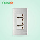OMNI by DIY Hardware Duplex Universal Outlet with Ground in Stainless Plate - SP3-WU2