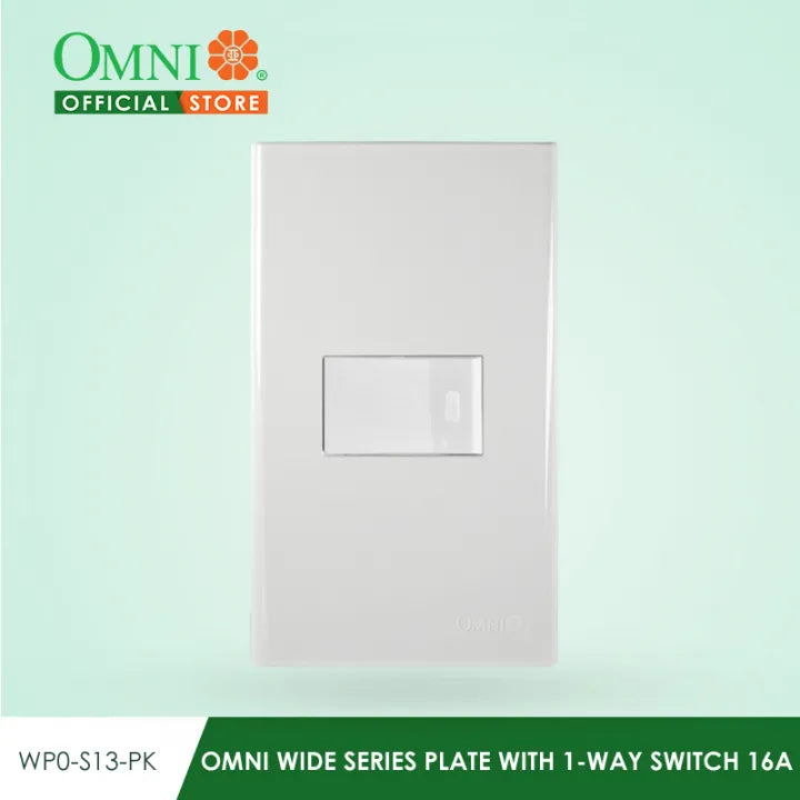 OMNI by DIY Hardware Wide Series Plate with 1-Way Switch 16A - WP0-S13