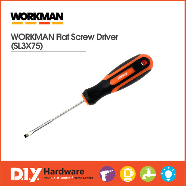 WORKMAN Flat Screw Driver (SL3X75)
