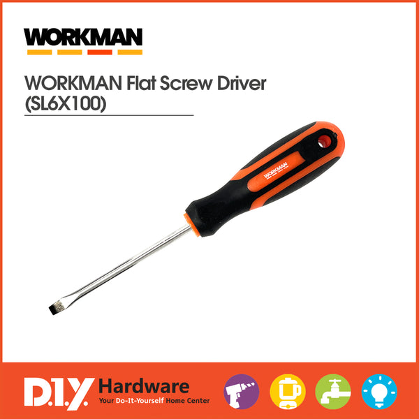 WORKMAN Flat Screw Driver (SL6X100)