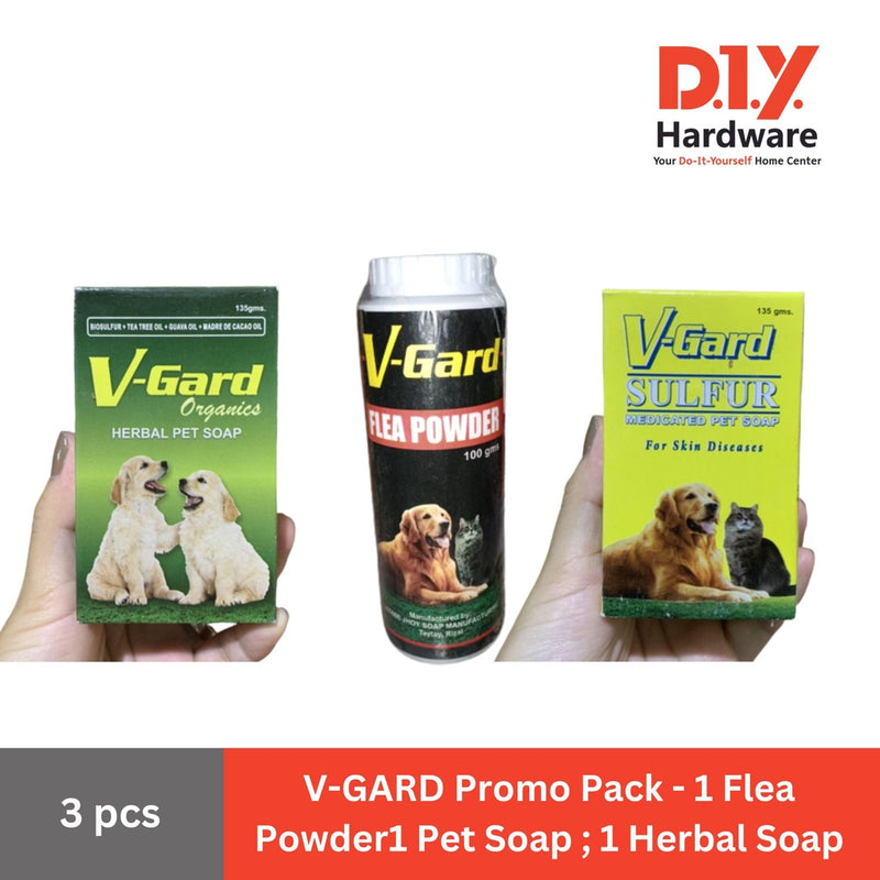 V-GARD Promo Pack - 1 Flea Powder1 Pet Soap ; 1 Herbal Soap