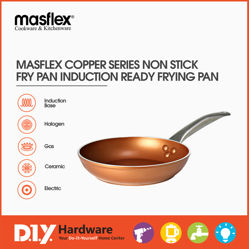 Masflex Copper Series 28 cm Non Stick Fry Pan Induction Ready Frying Pan (NK-28) - DIYH ONLINE EXCLUSIVE
