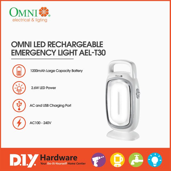 Omni LED Rechargeable Emergency Light AEL-T30