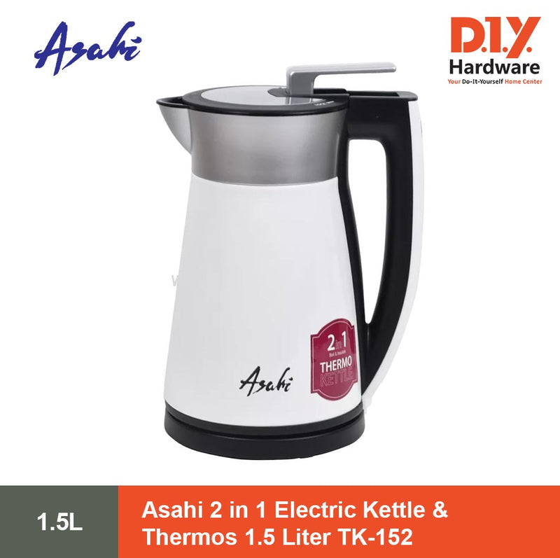 Asahi by DIY Hardware Thermo Kettle 1.5 Liters TK152 DIYH ONLINE EXCLUSIVE