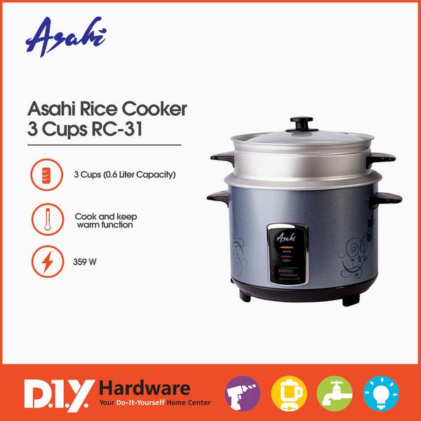 Asahi by DIY Hardware Rice Cooker 3 Cups