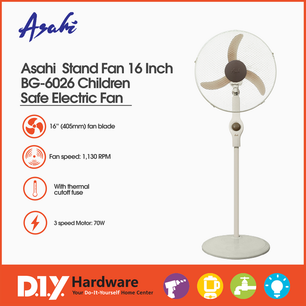 Asahi by DIY Hardware Stand Fan 16" Bg 6026
