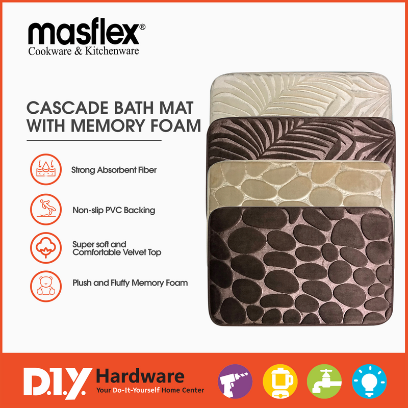 Cascade Bath Mat with Memory Foam