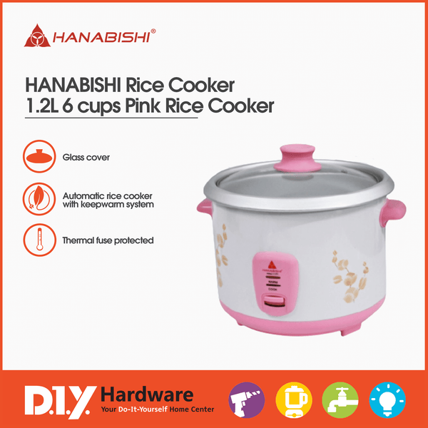 Buy Hanabishi Rice Cooker HRC12G 1.2L 6 cups Pink Rice Cooker