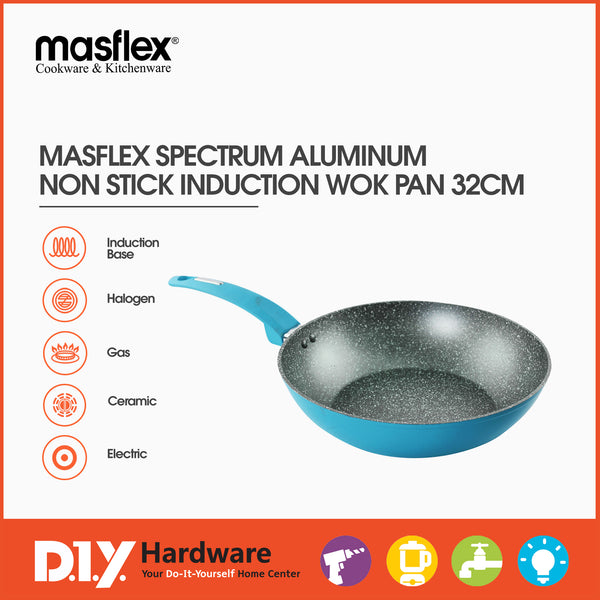 Masflex Spectrum Aluminum Non Stick Induction Wok Pan 28cm-32cm (NK-C27-28)
