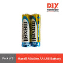 Maxell Alkaline AA LR6 Battery Pack of 2