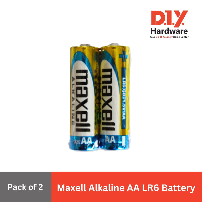 Maxell Alkaline AA LR6 Battery Pack of 2