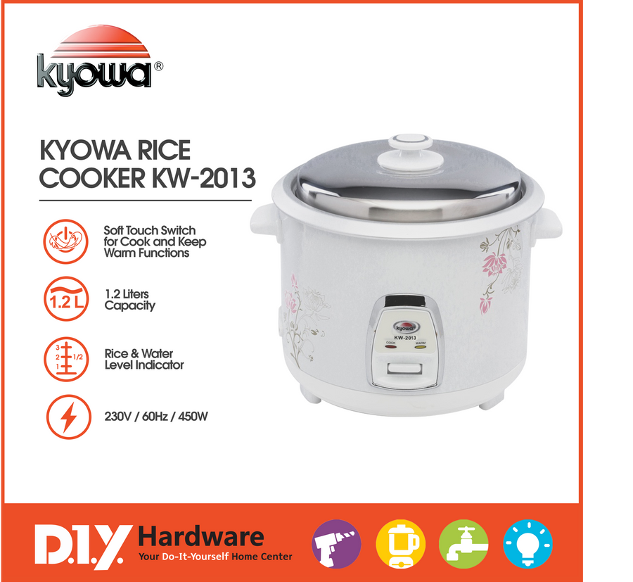 Buy Kyowa Rice Cooker 1.2 Liters KW-2013 Online - DIY Hardware