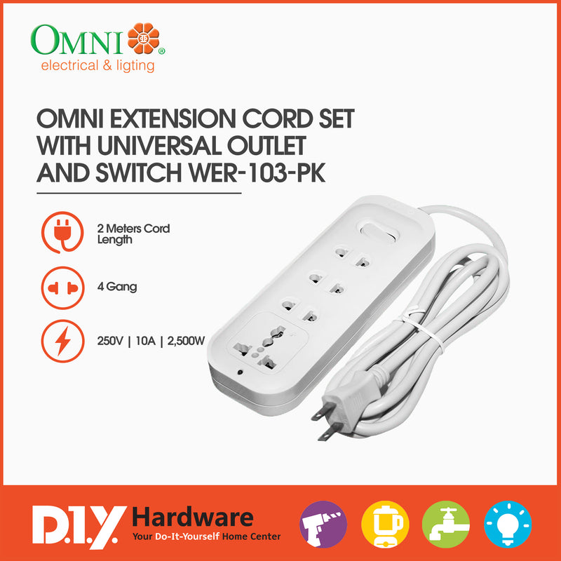 Omni Extension Cord Set 4-gang WER-103