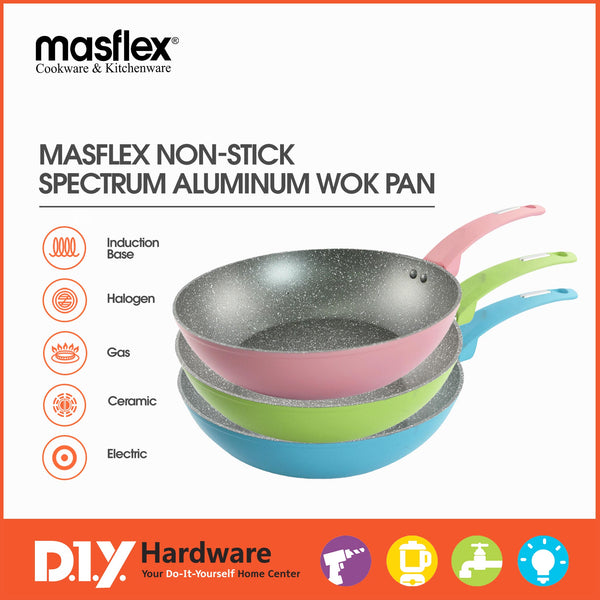 Masflex Spectrum Aluminum Non Stick Induction Wok Pan 28cm-32cm (NK-C27-28)