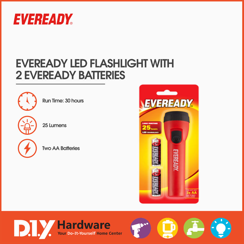 Eveready ES 2AA LED Flash Light 12 LC1L2A