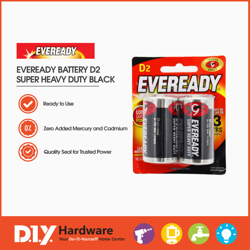 Eveready D Black Battery 1250BP2N