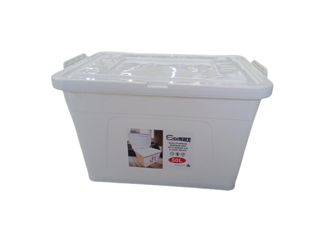 Ecoware Multipurpose Storage Box 50L White 131