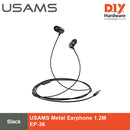 USAMS Metal Earphone 1.2 meter EP-36 Black | Silver