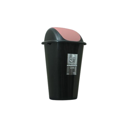 Orocan Trash Can With Swing Cover 15L