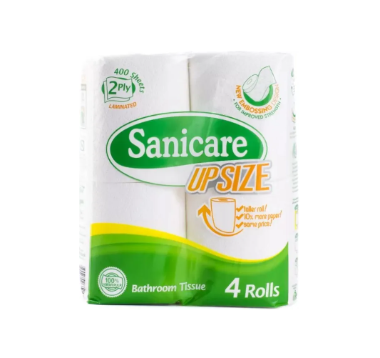 Sanicare Tissue 4's 2 Ply 400 Sheets