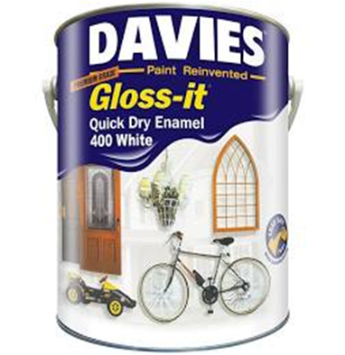 Davies Gloss-It Quick Dry Enamel White 4L Dv-400-04