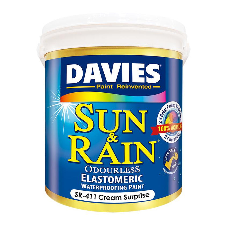 Davies Sun & Rain Elastomeric Waterproofing Paint Cream Surprise 1 Liter