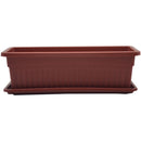 Flower Pot Rectangle W/ Base 8664
