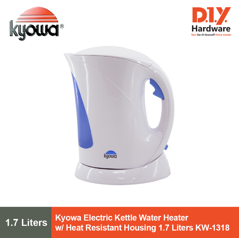 KYOWA by DIY Hardware Electric Kettle Water Heater w/ Heat Resistant Housing 1.7 Liters KW-1318 - DIYH ONLINE EXCLUSIVE