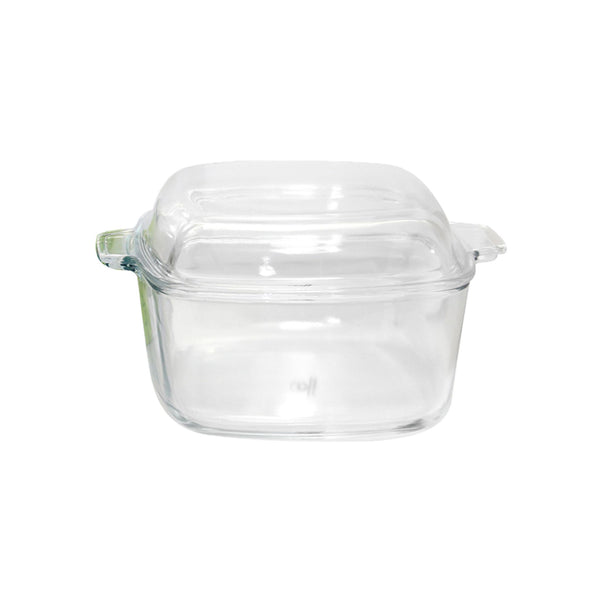 Omega Glass Casserole Square With Lid 2.5 Liters Phyllis