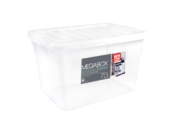 Megabox Storage Box 70 Liters Blue Clear Pink Mg-696
